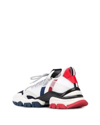 Chaussures de sport blanc et rouge et bleu marine Moncler