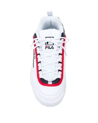 Chaussures de sport blanc et rouge et bleu marine Fila