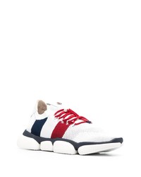 Chaussures de sport blanc et rouge et bleu marine Moncler