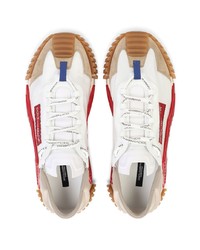 Chaussures de sport blanc et rouge et bleu marine Dolce & Gabbana