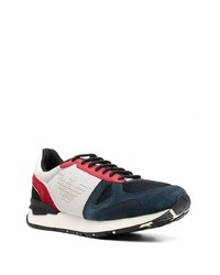 Chaussures de sport blanc et rouge et bleu marine Emporio Armani