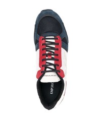 Chaussures de sport blanc et rouge et bleu marine Emporio Armani