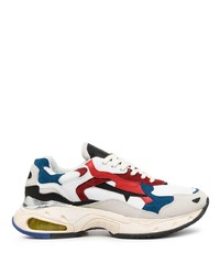 Chaussures de sport blanc et rouge et bleu marine Premiata