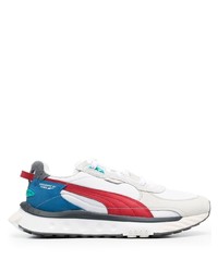 Chaussures de sport blanc et rouge et bleu marine Puma