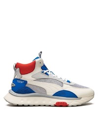 Chaussures de sport blanc et rouge et bleu marine Puma