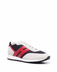 Chaussures de sport blanc et rouge et bleu marine Hogan