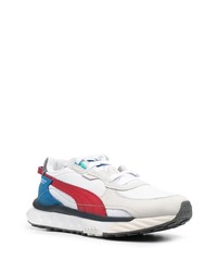 Chaussures de sport blanc et rouge et bleu marine Puma