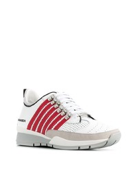 Chaussures de sport blanc et rouge DSQUARED2