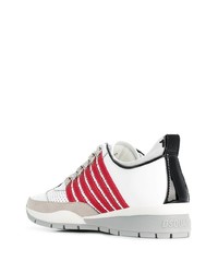 Chaussures de sport blanc et rouge DSQUARED2