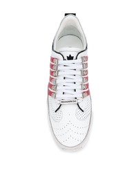 Chaussures de sport blanc et rouge DSQUARED2