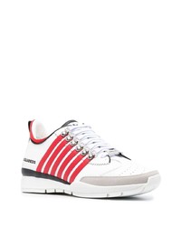 Chaussures de sport blanc et rouge DSQUARED2