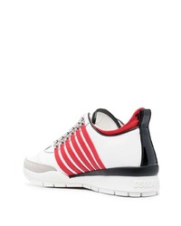 Chaussures de sport blanc et rouge DSQUARED2