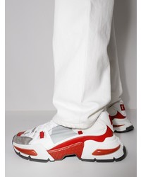 Chaussures de sport blanc et rouge Dolce & Gabbana
