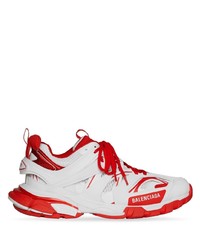 Chaussures de sport blanc et rouge Balenciaga