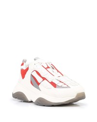 Chaussures de sport blanc et rouge Amiri