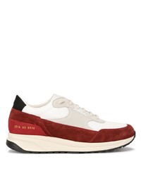 Chaussures de sport blanc et rouge Common Projects