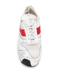 Chaussures de sport blanc et rouge Marni