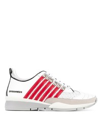 Chaussures de sport blanc et rouge DSQUARED2