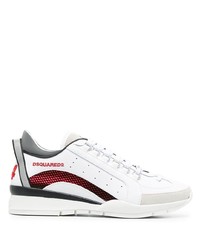 Chaussures de sport blanc et rouge DSQUARED2