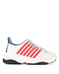 Chaussures de sport blanc et rouge DSQUARED2