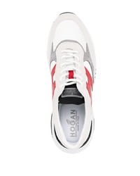 Chaussures de sport blanc et rouge Hogan