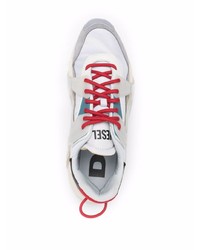 Chaussures de sport blanc et rouge Diesel