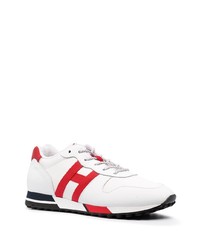 Chaussures de sport blanc et rouge Hogan