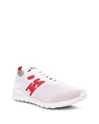 Chaussures de sport blanc et rouge Kiton