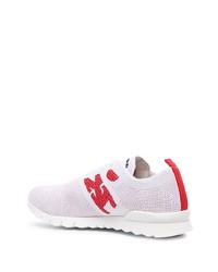 Chaussures de sport blanc et rouge Kiton