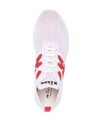 Chaussures de sport blanc et rouge Kiton