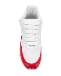 Chaussures de sport blanc et rouge Alexander McQueen