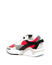 Chaussures de sport blanc et rouge Philippe Model Paris