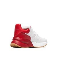 Chaussures de sport blanc et rouge Alexander McQueen
