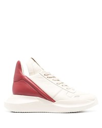 Chaussures de sport blanc et rouge Rick Owens