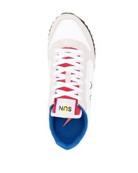 Chaussures de sport blanc et rouge Sun 68