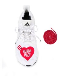 Chaussures de sport blanc et rouge Adidas By Pharrell Williams