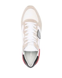 Chaussures de sport blanc et rouge Philippe Model Paris