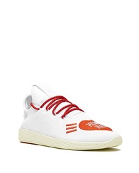 Chaussures de sport blanc et rouge Adidas By Pharrell Williams