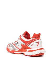 Chaussures de sport blanc et rouge Balenciaga