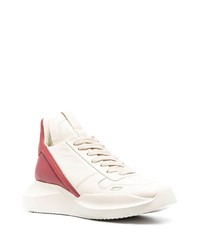 Chaussures de sport blanc et rouge Rick Owens