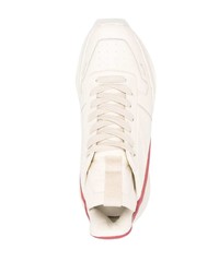 Chaussures de sport blanc et rouge Rick Owens