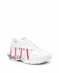 Chaussures de sport blanc et rouge Valentino Garavani