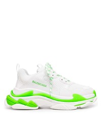 Chaussures de sport blanc et vert Balenciaga