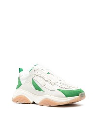 Chaussures de sport blanc et vert Amiri