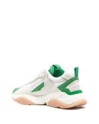 Chaussures de sport blanc et vert Amiri