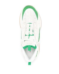 Chaussures de sport blanc et vert Amiri