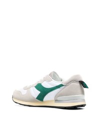 Chaussures de sport blanc et vert Diadora