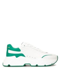 Chaussures de sport blanc et vert Dolce & Gabbana