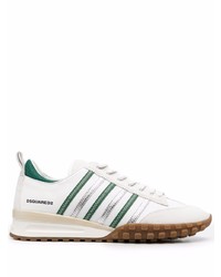 Chaussures de sport blanc et vert DSQUARED2