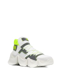 Chaussures de sport blanc et vert Philipp Plein